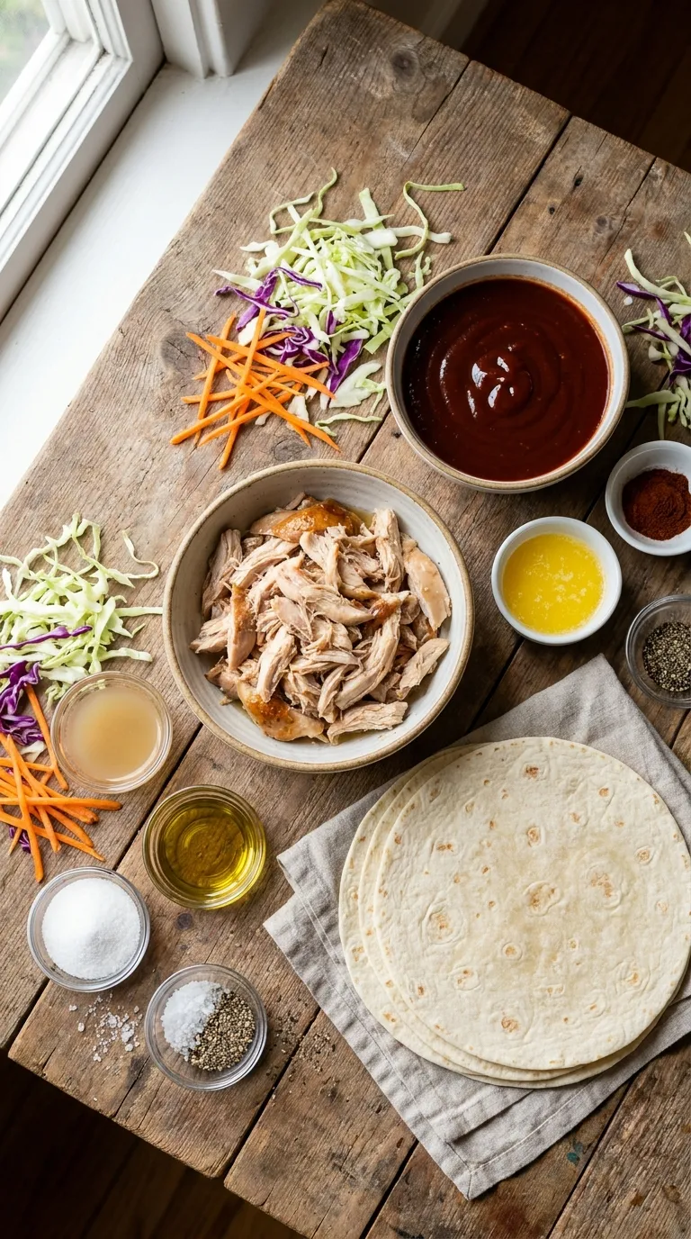 BBQ CHICKEN COLESLAW WRAPS PERFECT HANDHELD DINNER 2 BBQ Chicken Coleslaw Wraps Ingredients