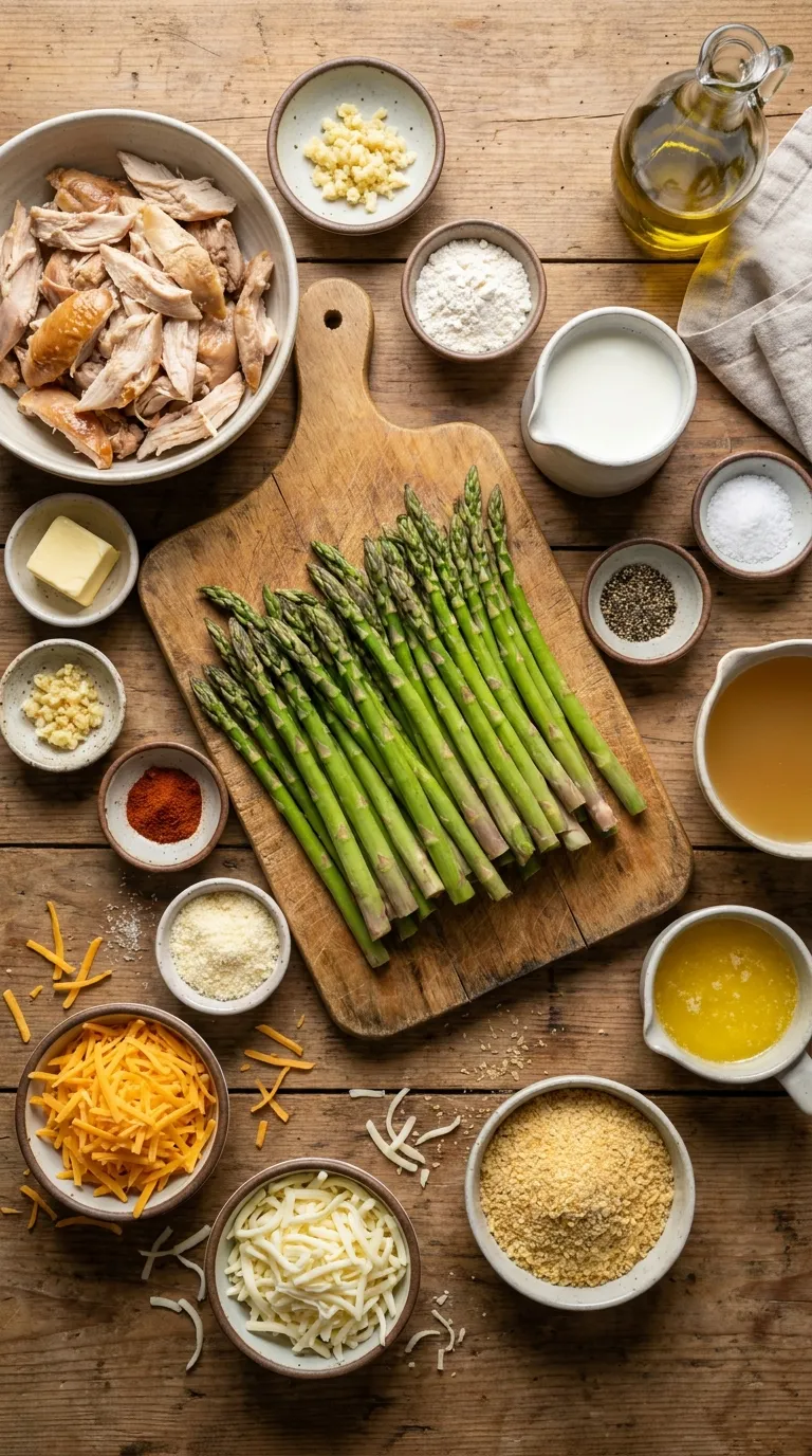 CHEESY CHICKEN ASPARAGUS CASSEROLE YOU WILL CRAVE 2 Cheesy Chicken Asparagus Casserole Ingredients
