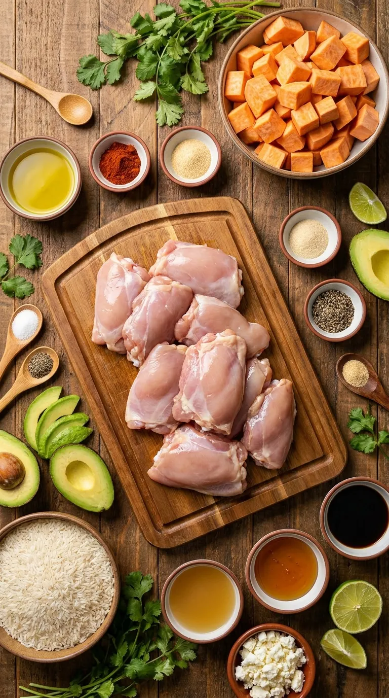 CHICKEN SWEET POTATO RICE BOWL KID FAVORITE 2 Chicken Sweet Potato Rice Bowl Ingredients