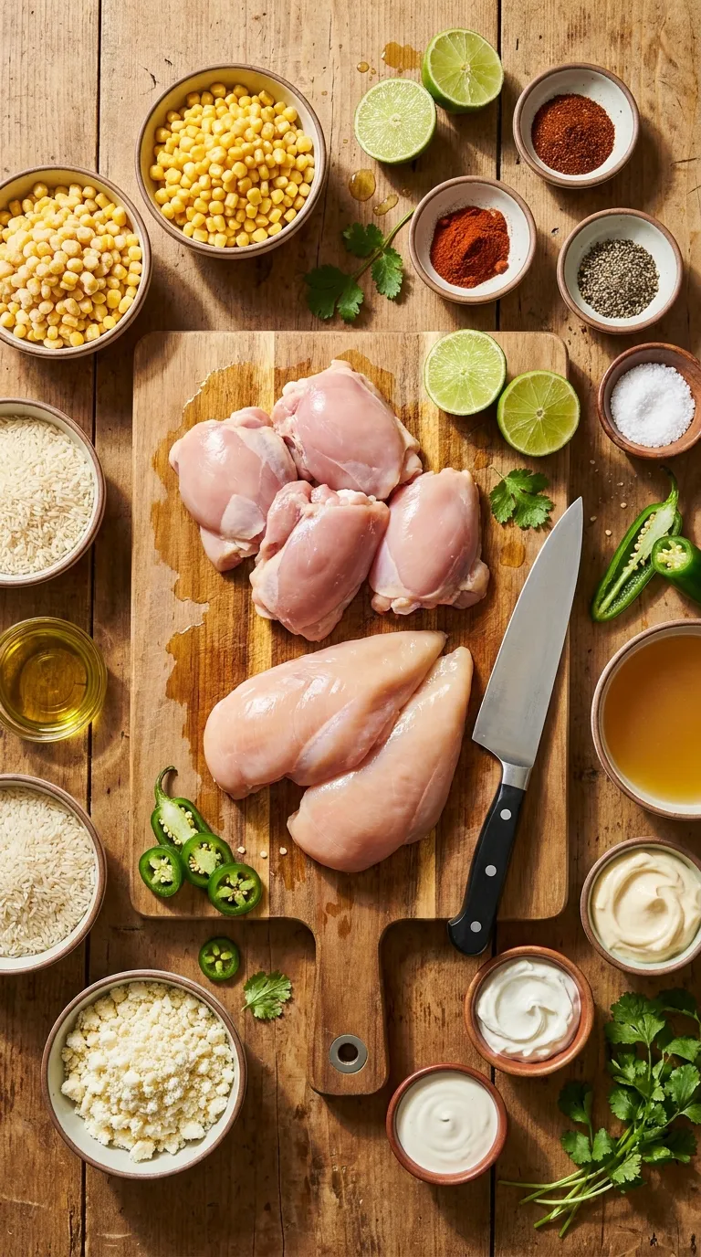 Chicken with Street Corn and Rice Ingredients