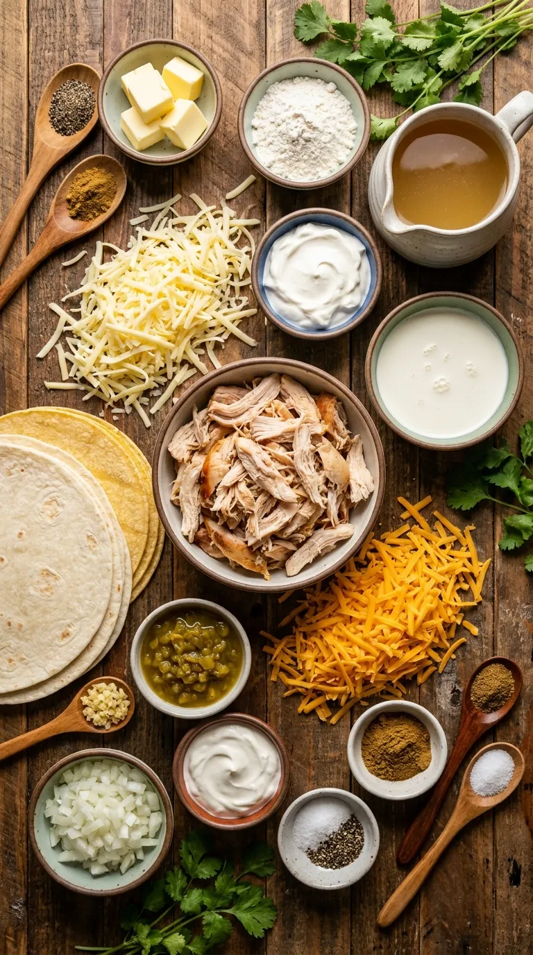 White Chicken Enchiladas Ingredients
