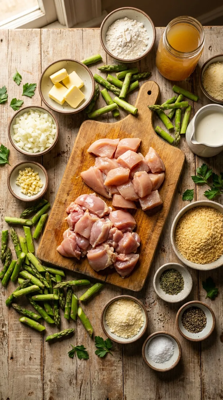 CREAMY CHICKEN AND ASPARAGUS CASSEROLE PERFECTION 2 Creamy Chicken and Asparagus Casserole Ingredients