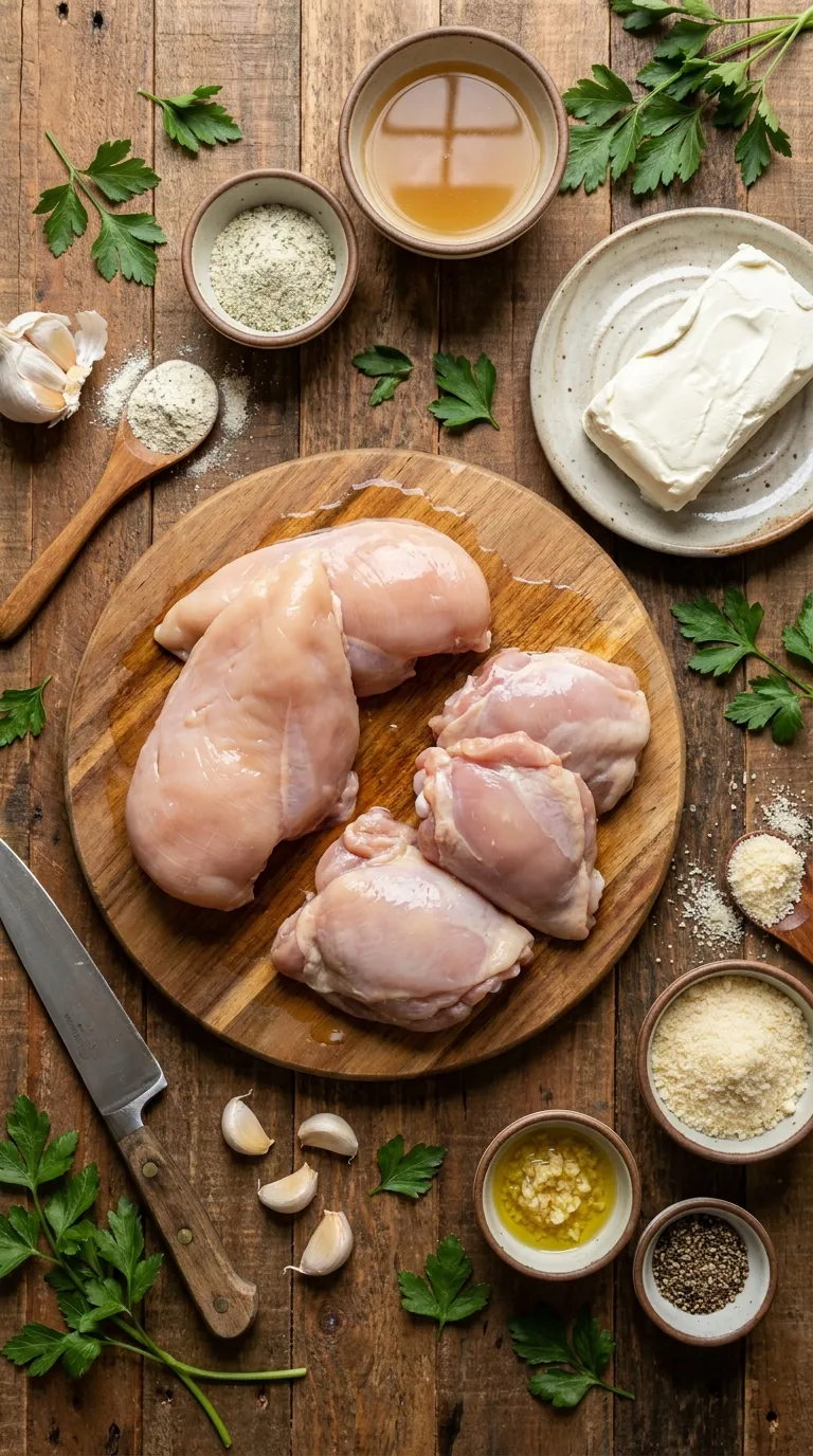 CREAMY CROCKPOT CHICKEN FOR COZY NIGHTS 2 Crockpot Chicken Ingredients