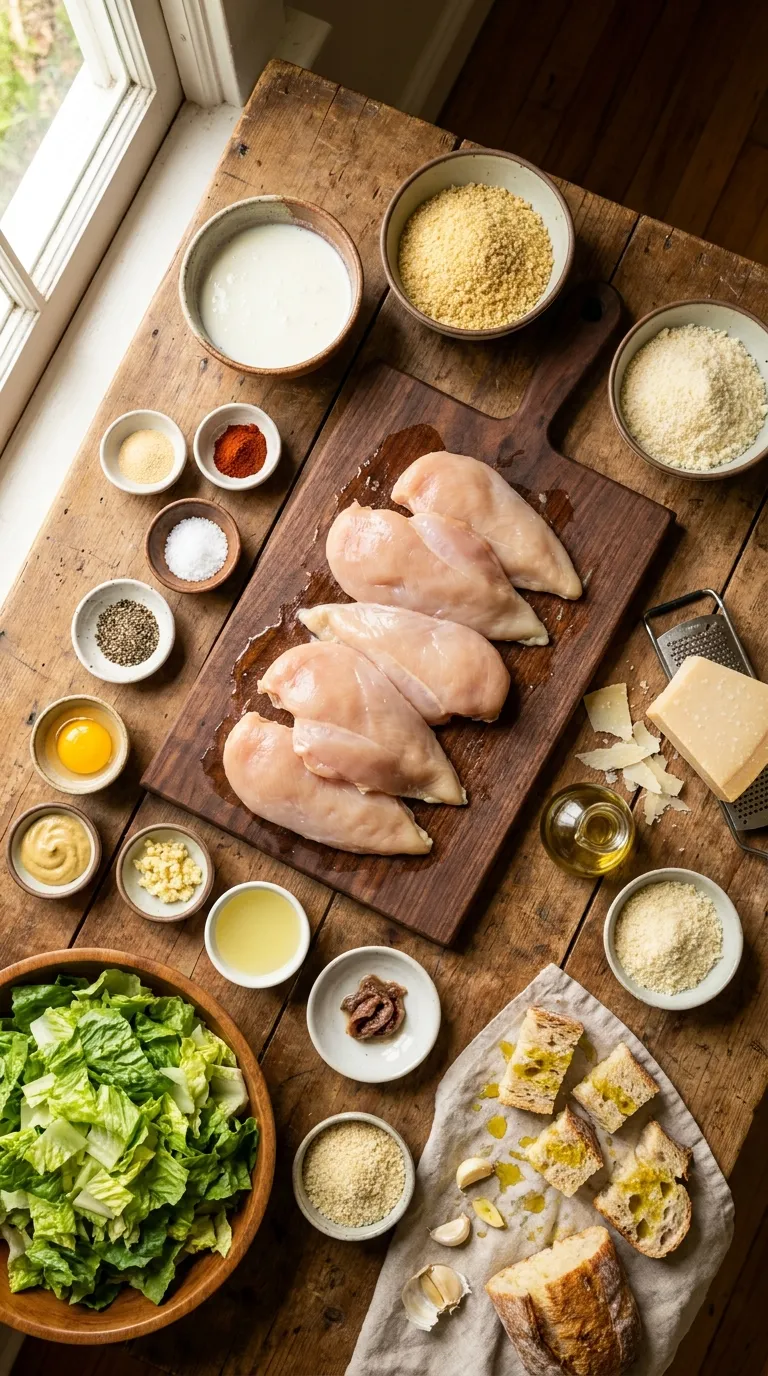 Crispy Chicken Caesar Salad Ingredients