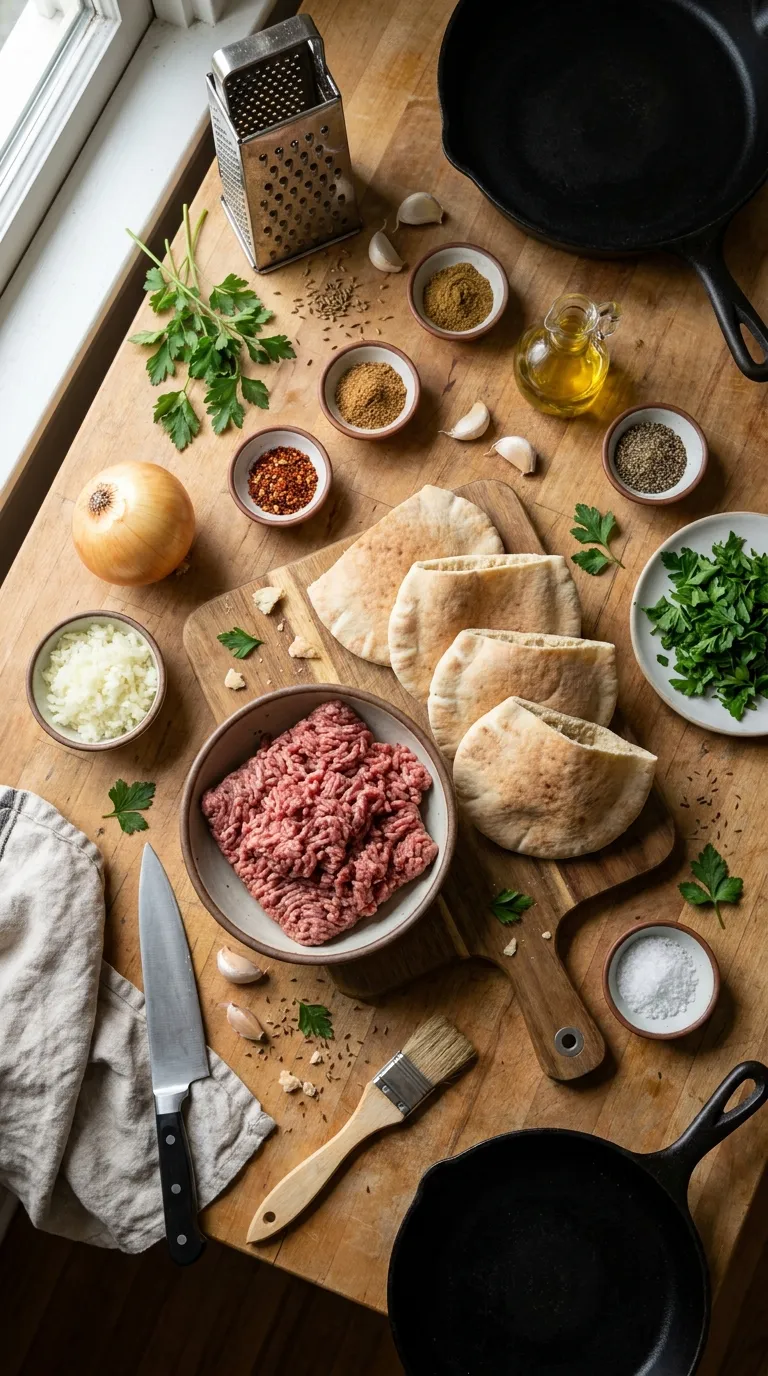 EXTRA CRISPY ARABIC ARYES STUFFED PITAS 2 Arayes Ingredients
