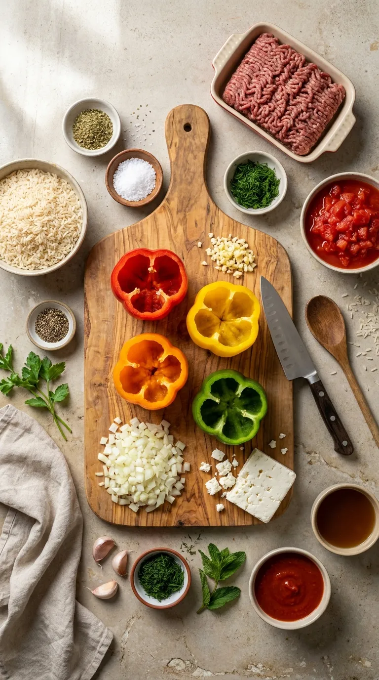 Greek Stuffed Peppers Ingredients