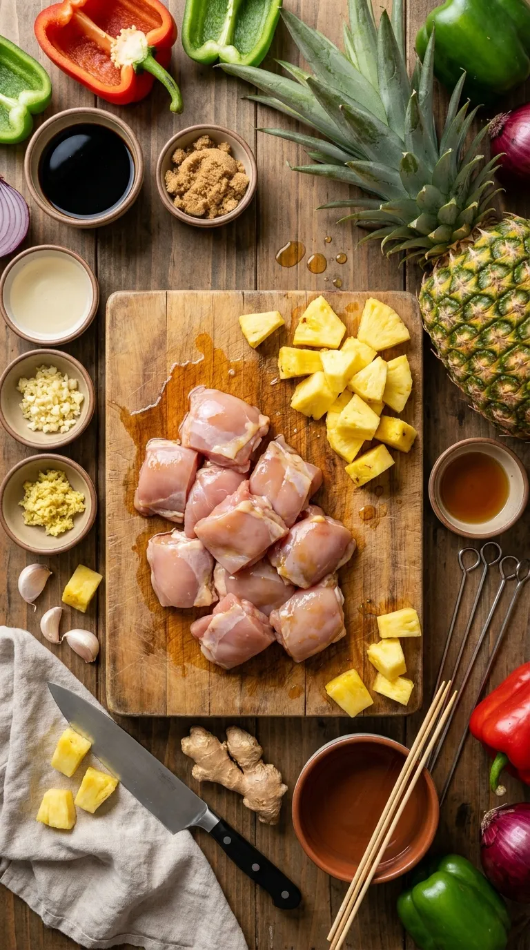 Hawaiian Chicken Kabobs Ingredients