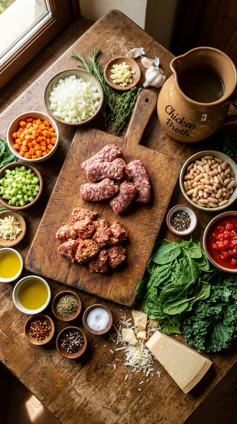 HEARTY ITALIAN SAUSAGE WHITE BEAN SOUP IN 45 MIN 2 Italian Sausage White Bean Soup Ingredients