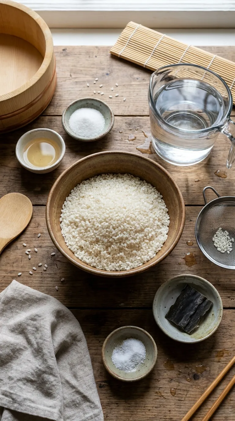 Homemade Sushi Rice Ingredients