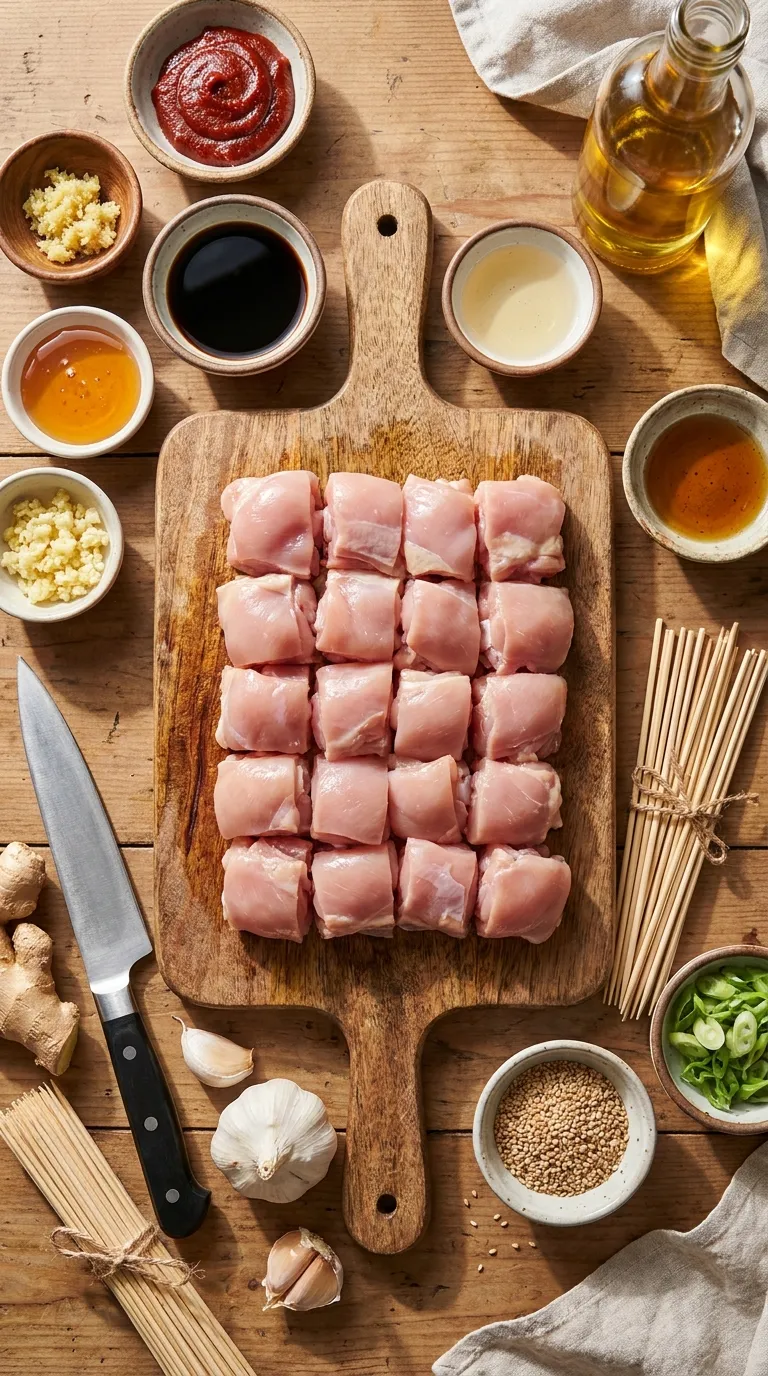 Korean Chicken Skewers Ingredients