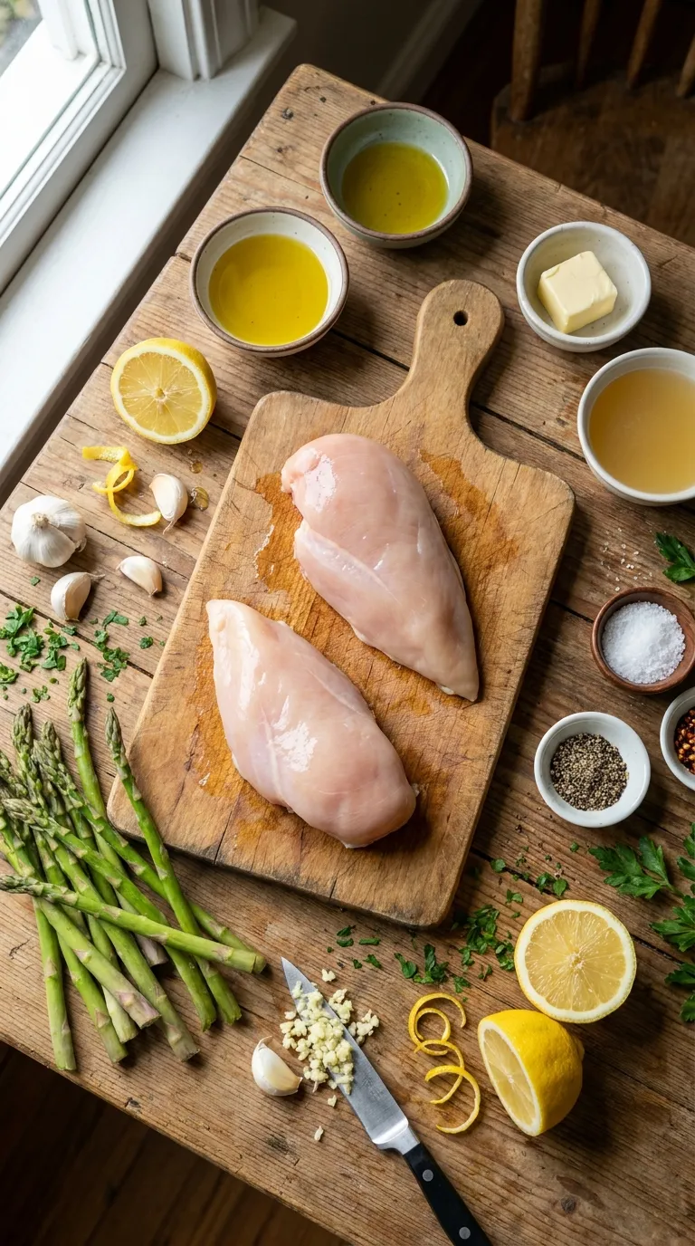 Lemon Garlic Chicken with Asparagus Ingredients