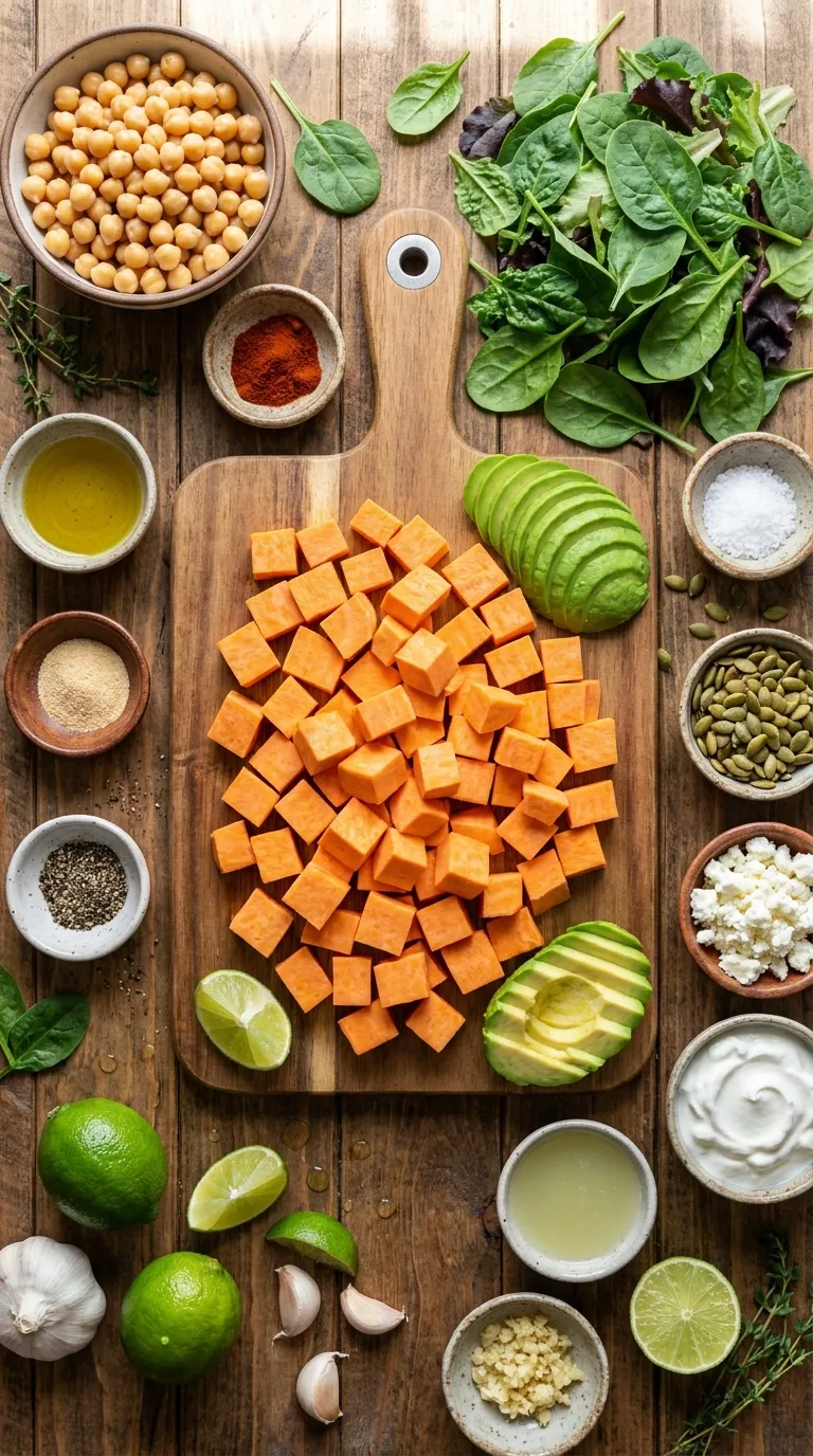 LOADED SWEET POTATO BOWLS EASY DINNER 2 Loaded Sweet Potato Bowls Ingredients
