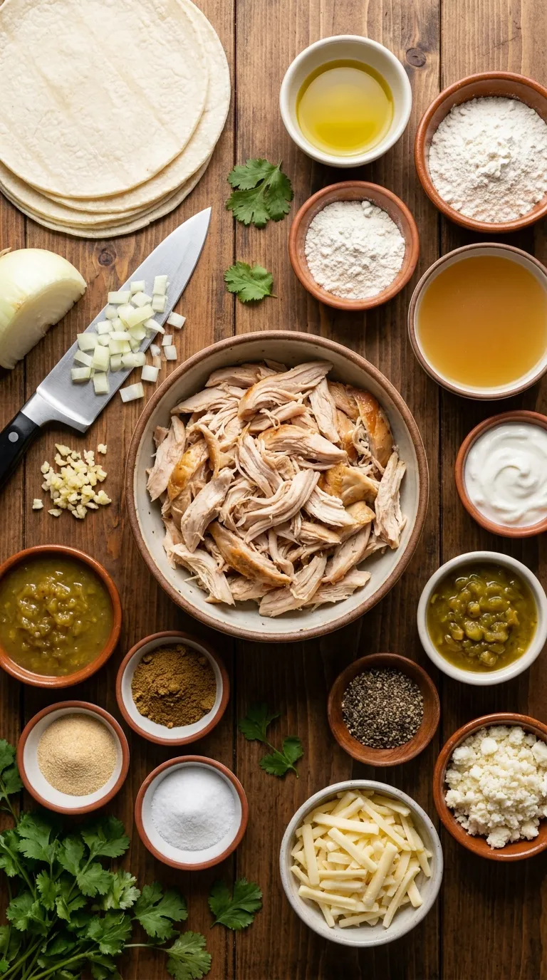 Skinny White Chicken Enchiladas Ingredients