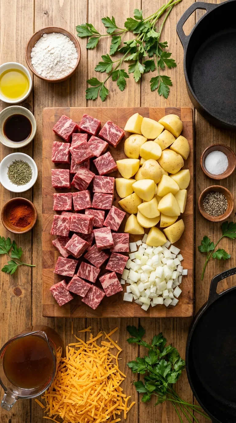 Slow Cooker Beef & Potato Casserole Ingredients