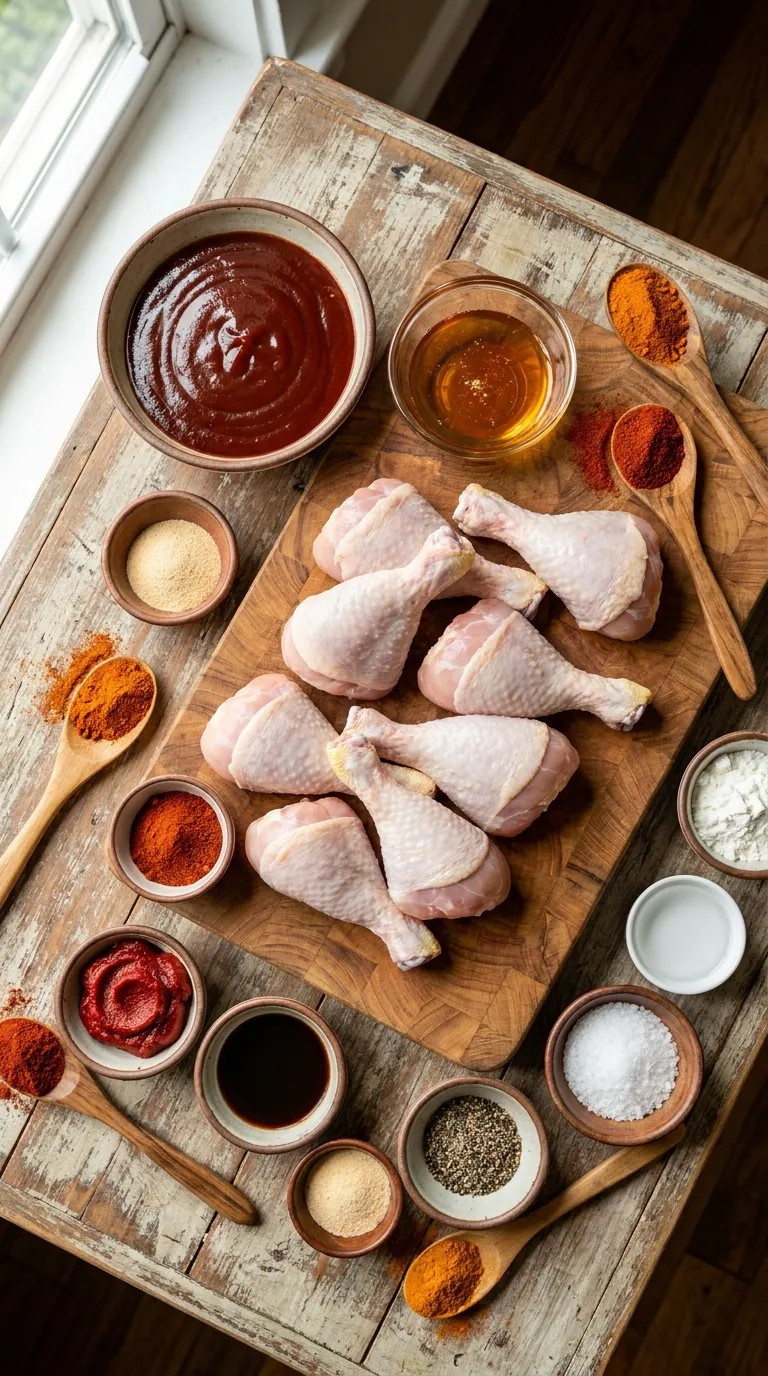 SLOW COOKER HONEY BBQ CHICKEN DRUMSTICKS ARE PERFECT 2 Slow Cooker Honey BBQ Chicken Drumsticks Ingredients