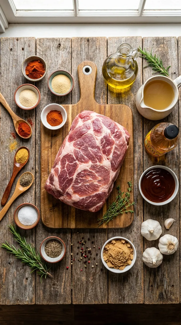 SLOW COOKER PULLED PORK SET AND FORGET 2 Slow Cooker Pulled Pork Ingredients