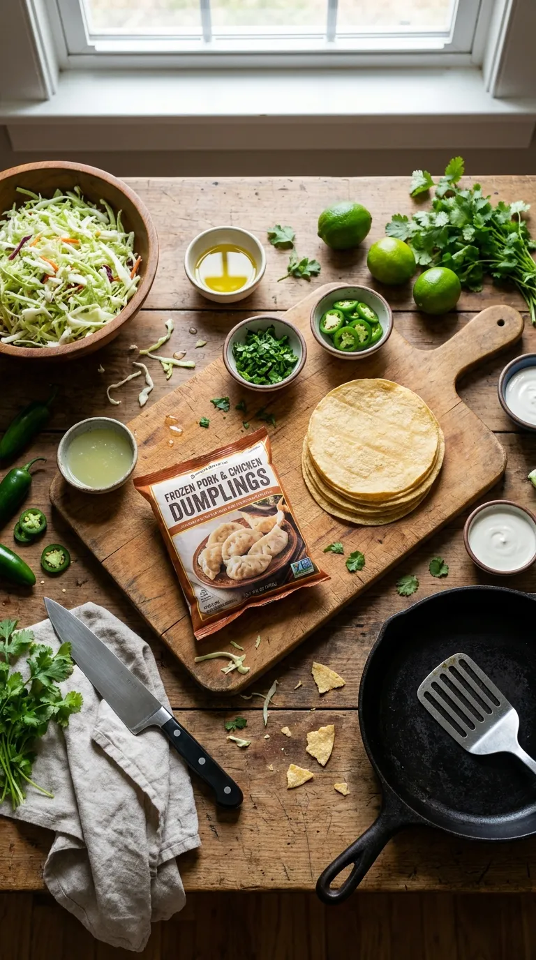 Smashed Dumpling Street Tacos Ingredients