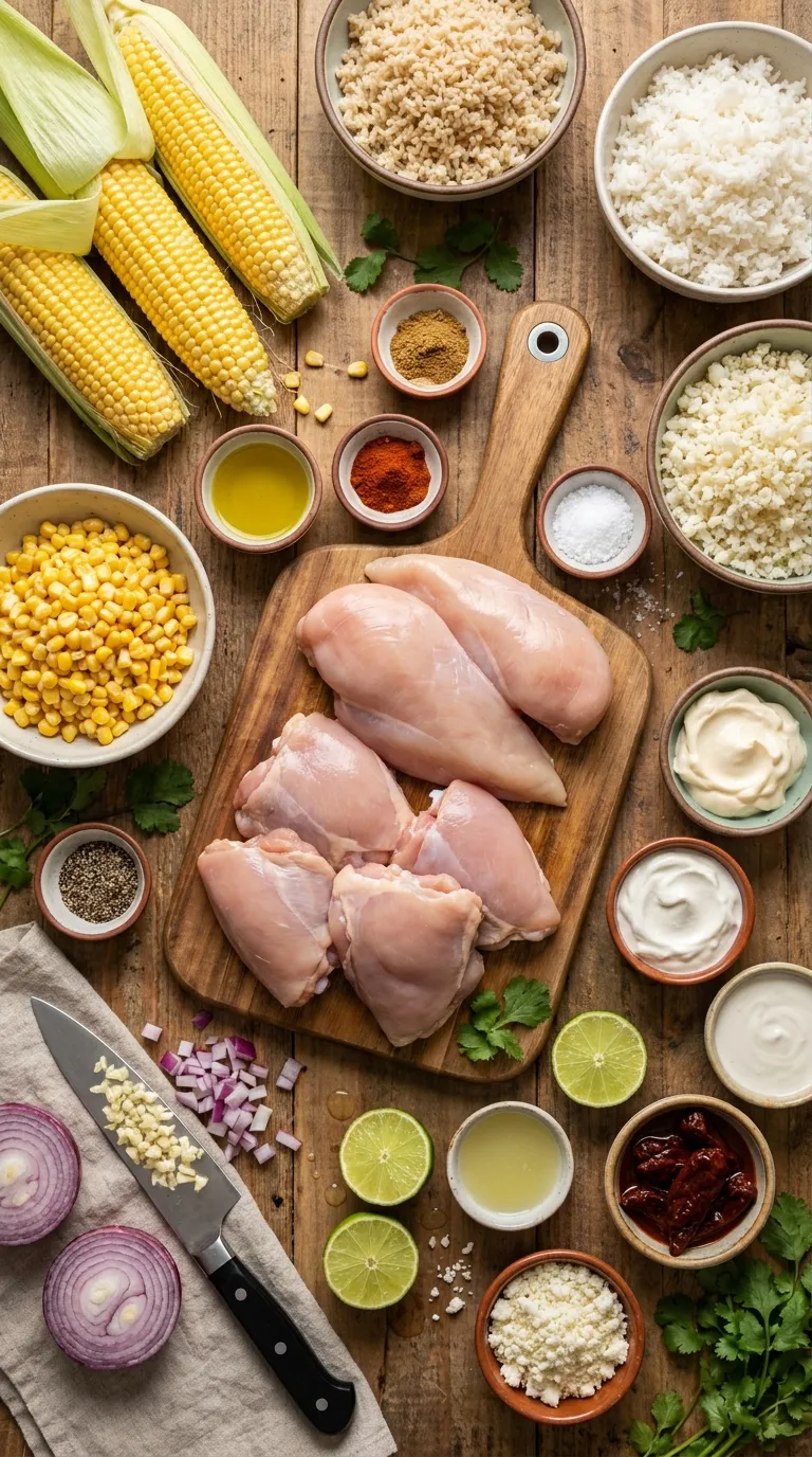 Smoky Street Corn Chicken Bowls Ingredients