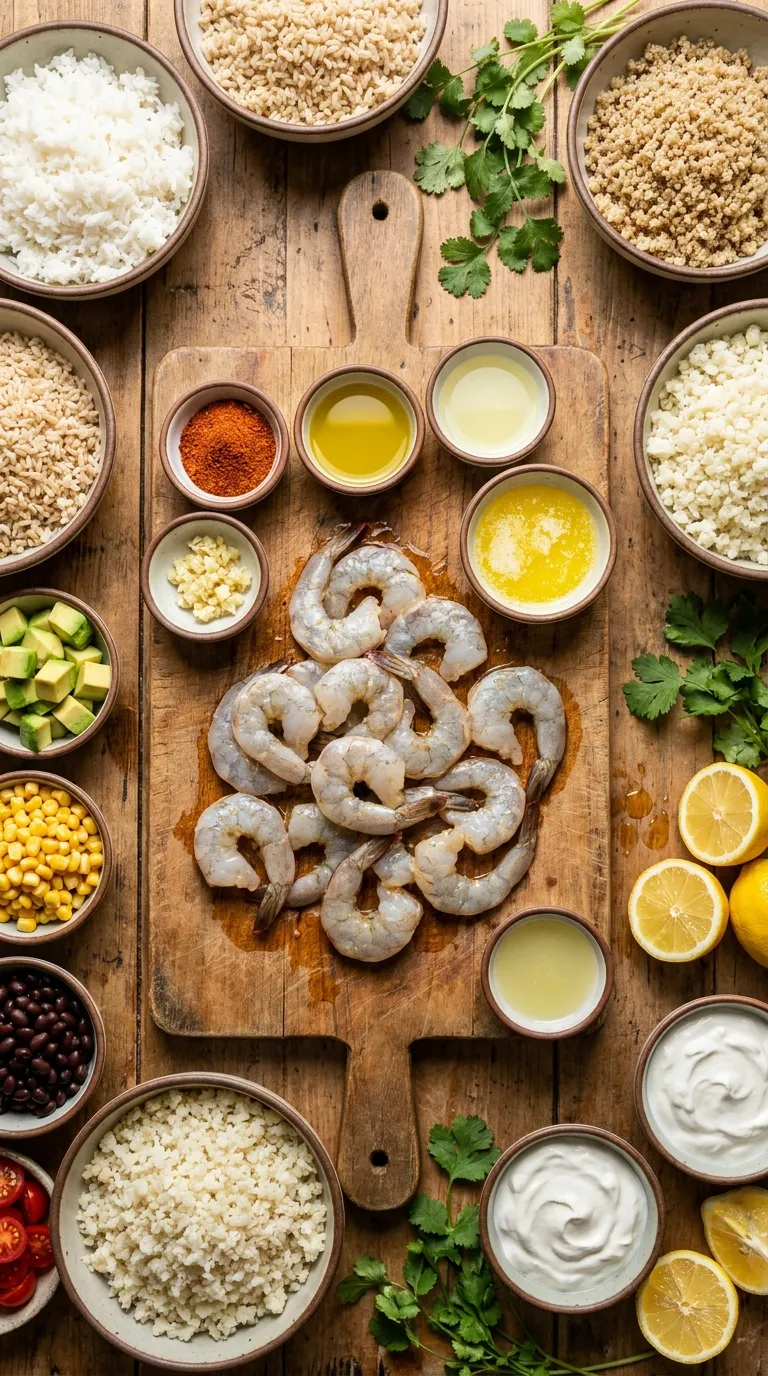 Spicy Cajun Shrimp Bowl Ingredients