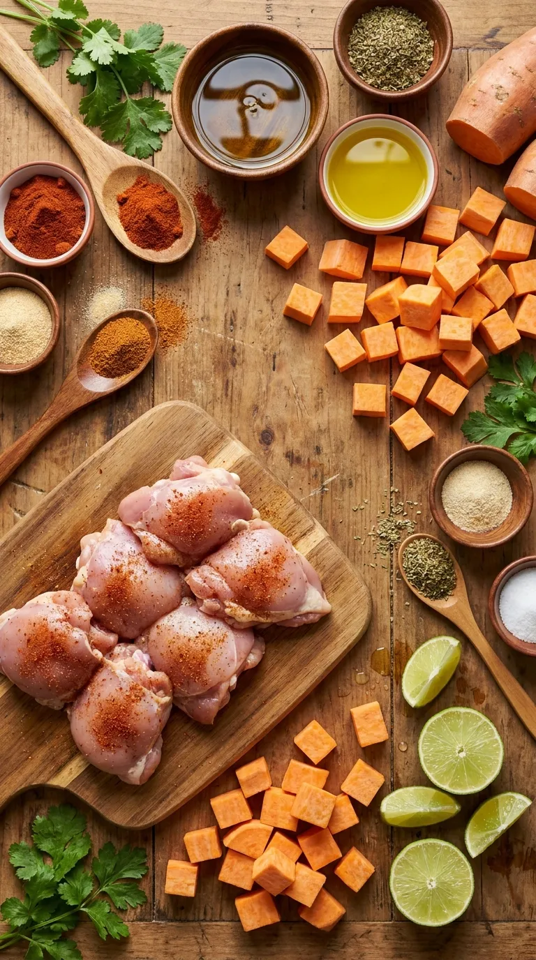 Spicy Chicken with Sweet Potatoes Ingredients