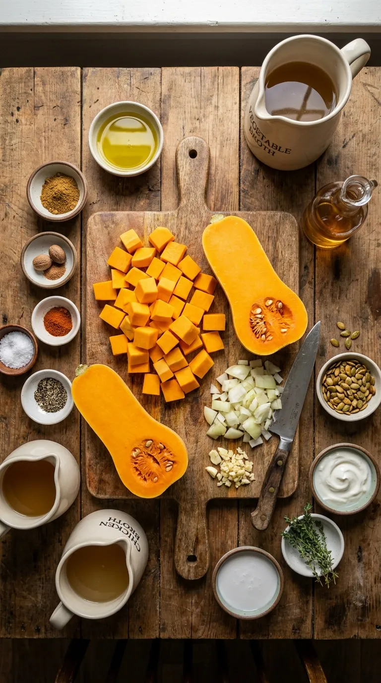 VELVETY BUTTERNUT SQUASH SOUP YOU WILL LOVE 2 Butternut Squash Soup Ingredients