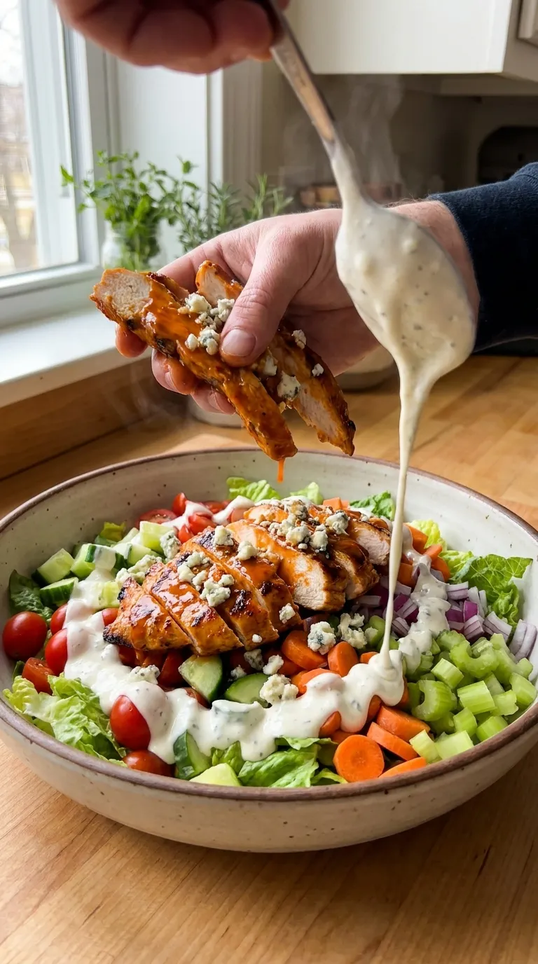 BUFFALO CHICKEN CHOPPED SALAD EVERYONE LOVES 3 How to Make Buffalo Chicken Chopped Salad