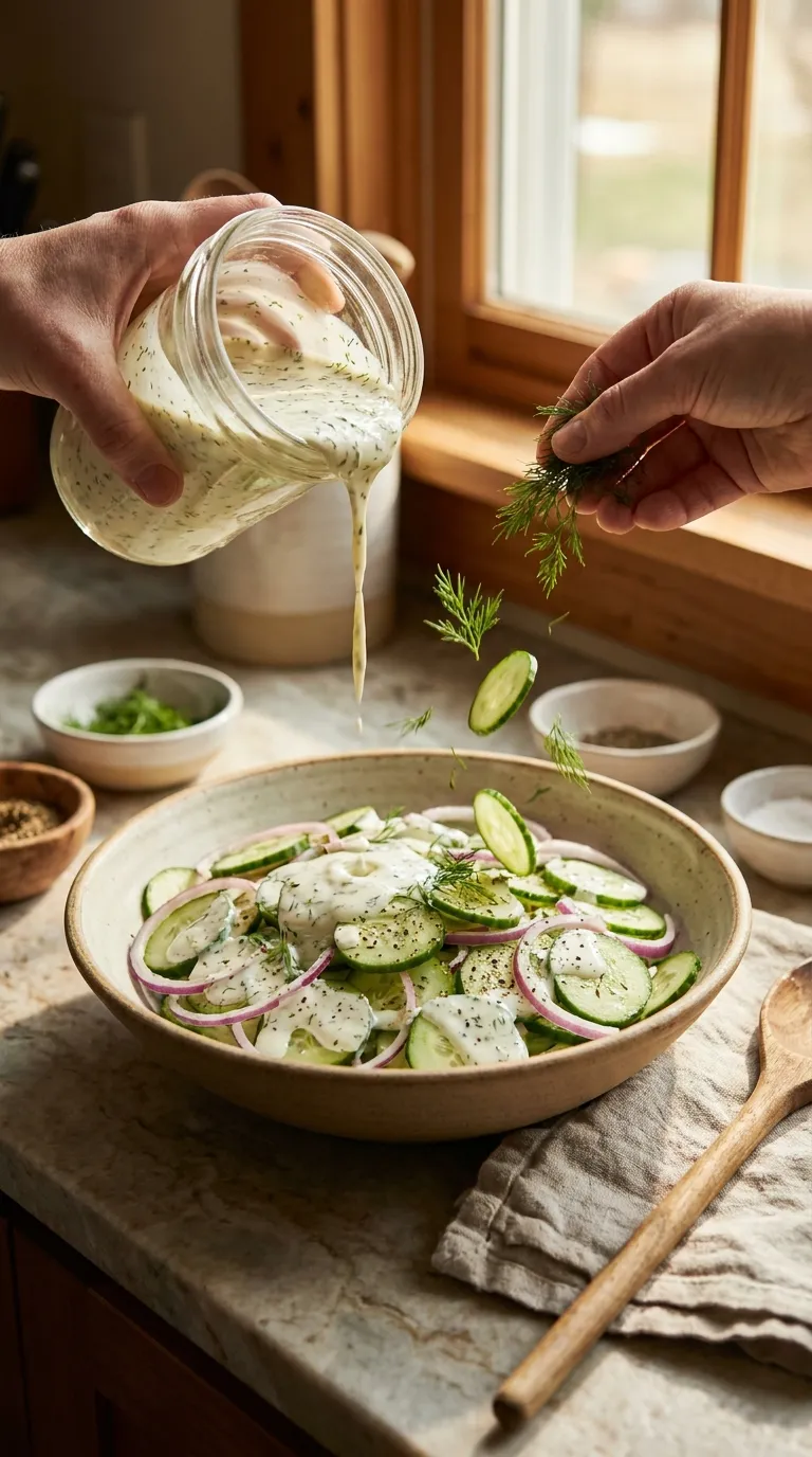 How to Make Creamy Cucumber Salad