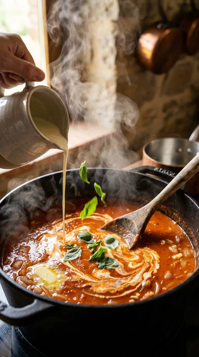 How to Make Creamy Tomato Basil Soup