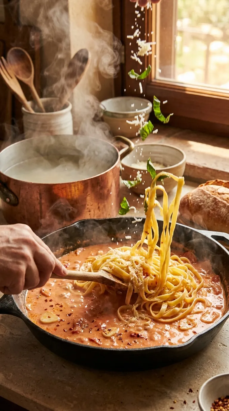 CREAMY TOMATO GARLIC PASTA IN 20 MINUTES 3 How to Make Creamy Tomato Garlic Pasta