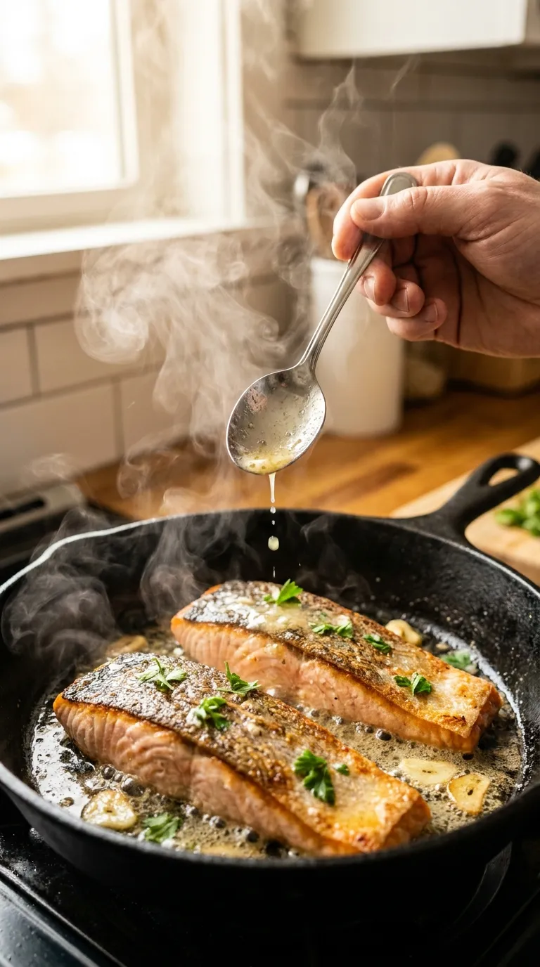 CRISPY SKIN SALMON WITH LEMON GARLIC BUTTER 3 How to Make Crispy Skin Salmon with Lemon Garlic Butter