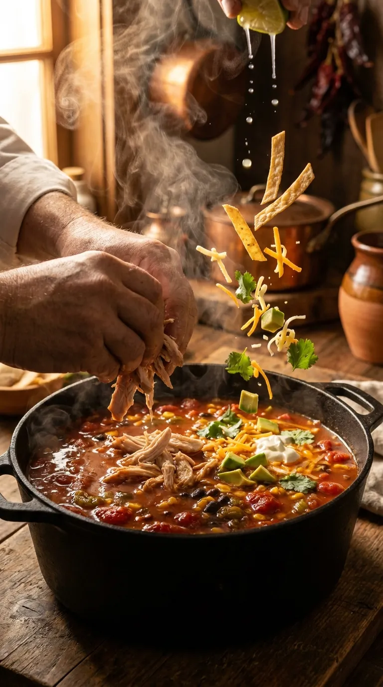 How to Make Crockpot Chicken Tortilla Soup