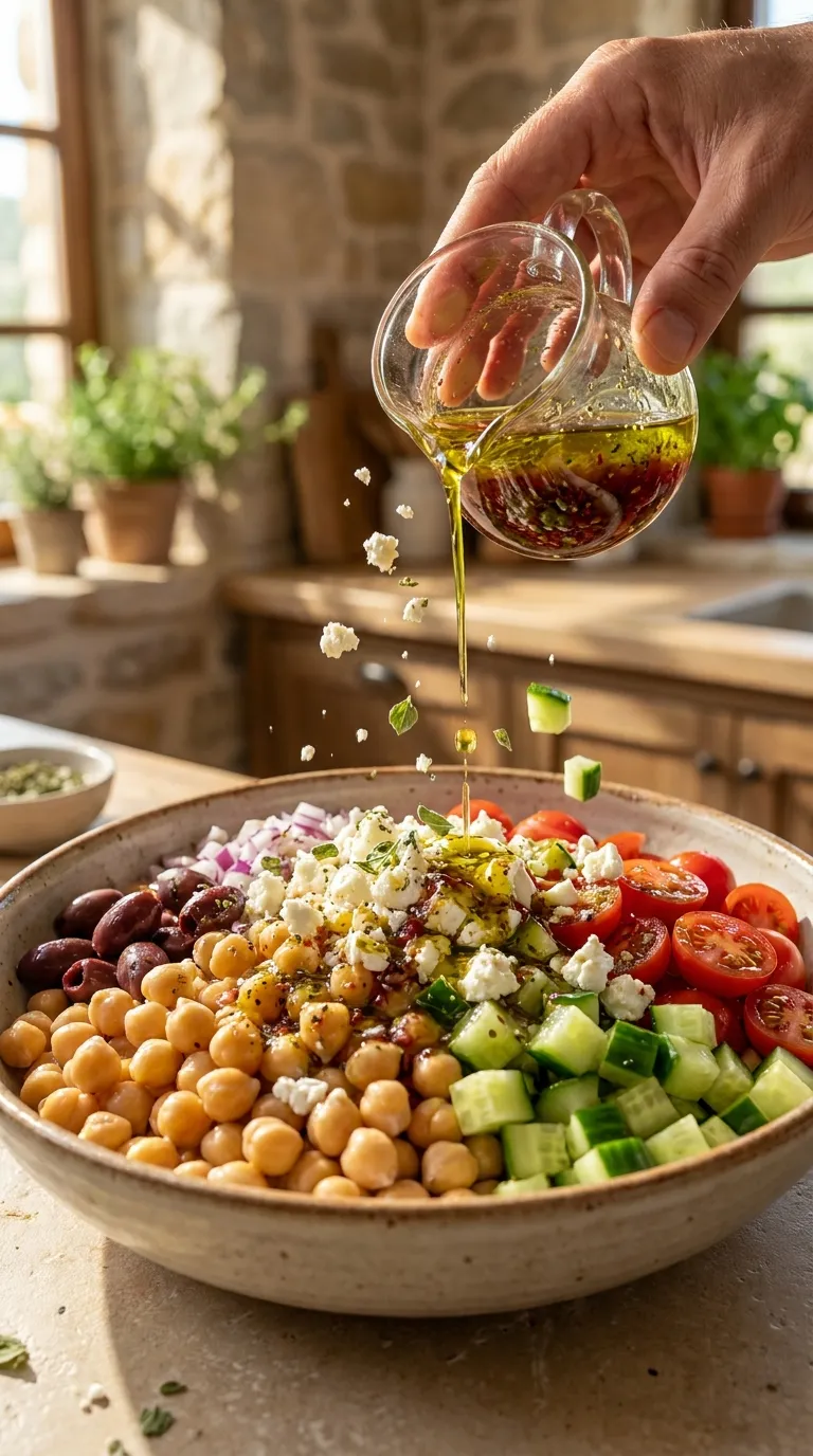 How to Make Greek Chickpeas Salad