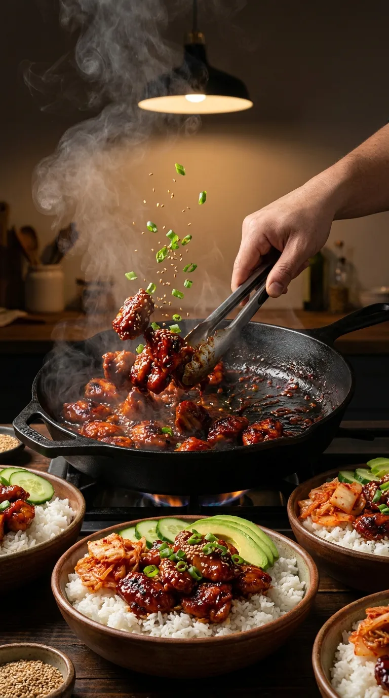 How to Make Korean BBQ Chicken Bowls