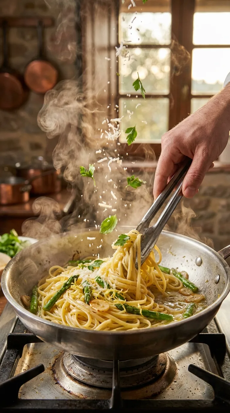 How to Make Lemon Asparagus Pasta