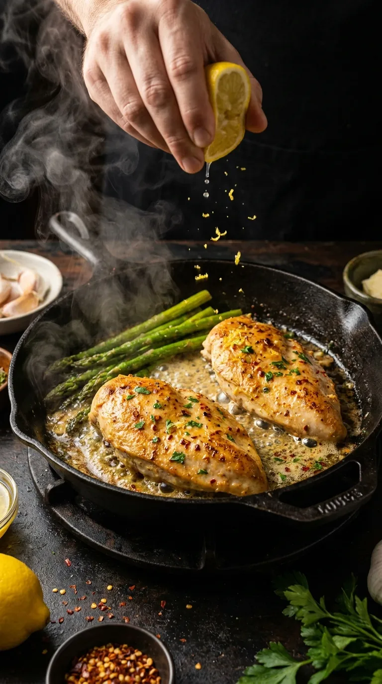 How to Make Lemon Garlic Chicken with Asparagus