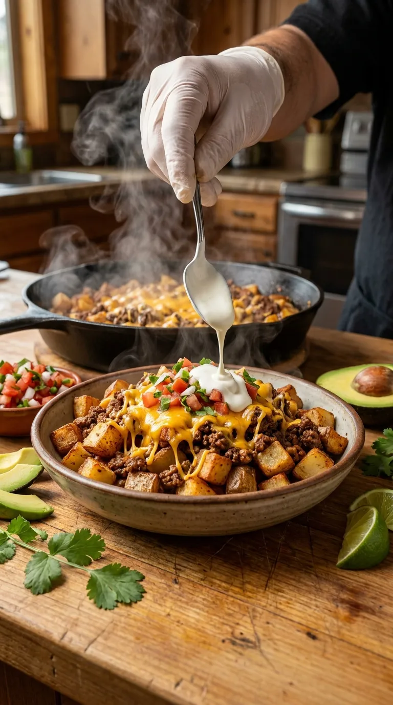 How to Make Loaded Potato Taco Bowl