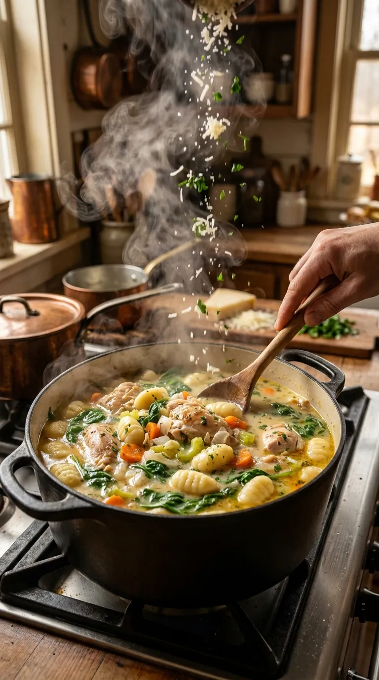 OLIVE GARDEN CHICKEN GNOCCHI SOUP CREAMY COPYCAT 3 How to Make Olive Garden Chicken Gnocchi Soup