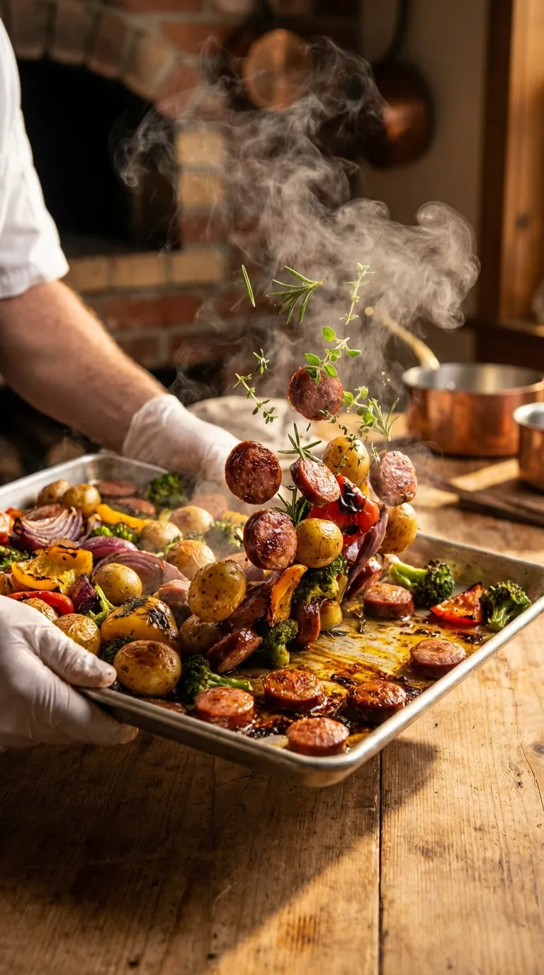 How to Make Sheet Pan Sausage And Vegetables