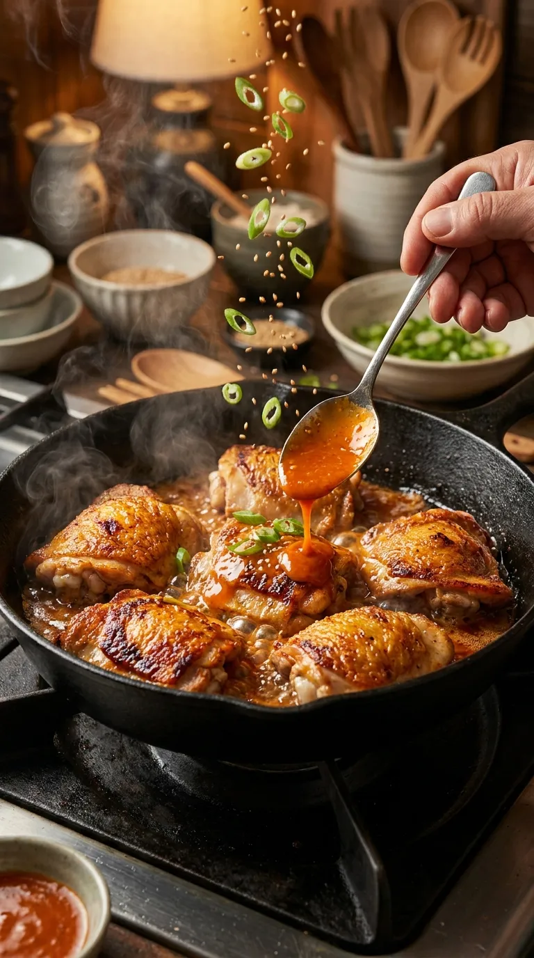 SKILLET BANG BANG CHICKEN THIGHS EVERYONE CRAVES 3 How to Make Skillet Bang Bang Chicken Thighs