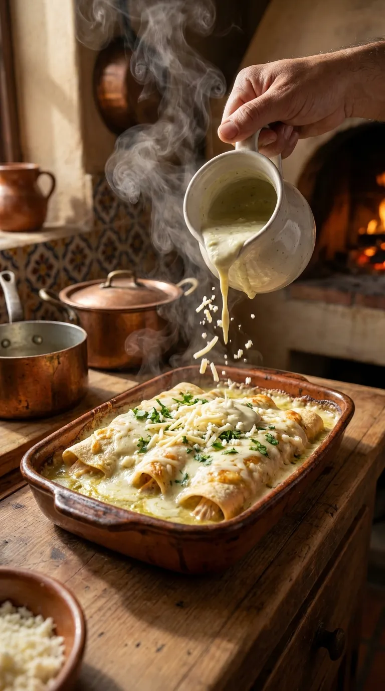 How to Make Skinny White Chicken Enchiladas