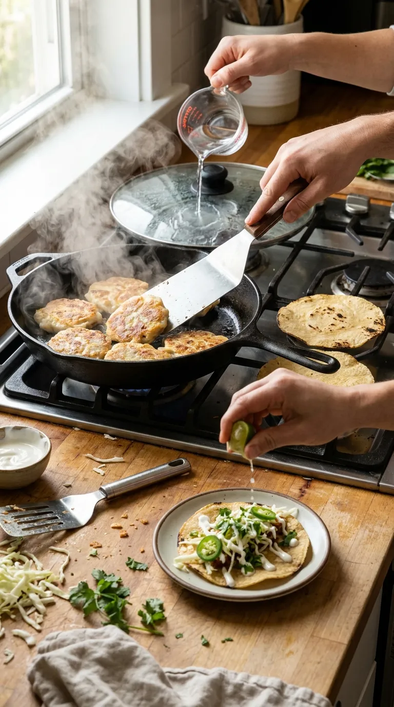 How to Make Smashed Dumpling Street Tacos