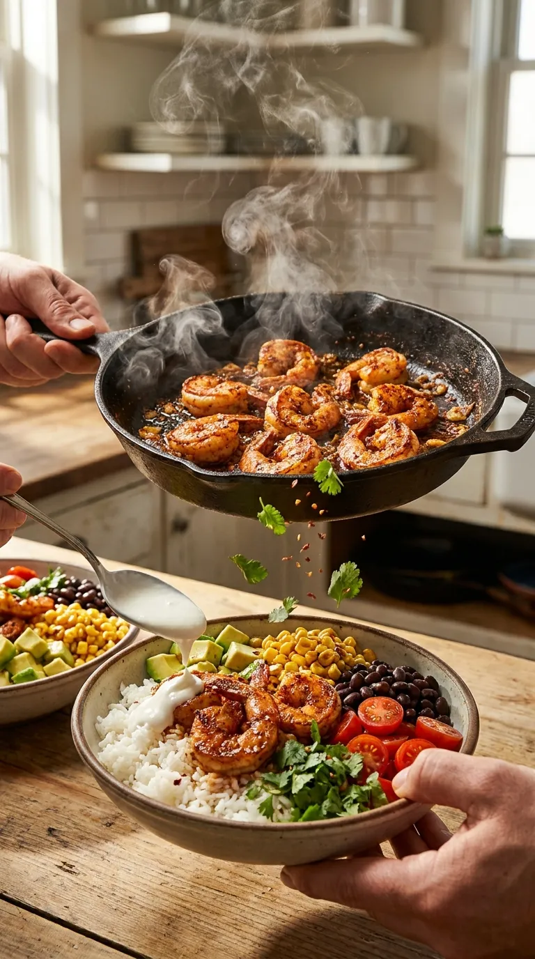How to Make Spicy Cajun Shrimp Bowl