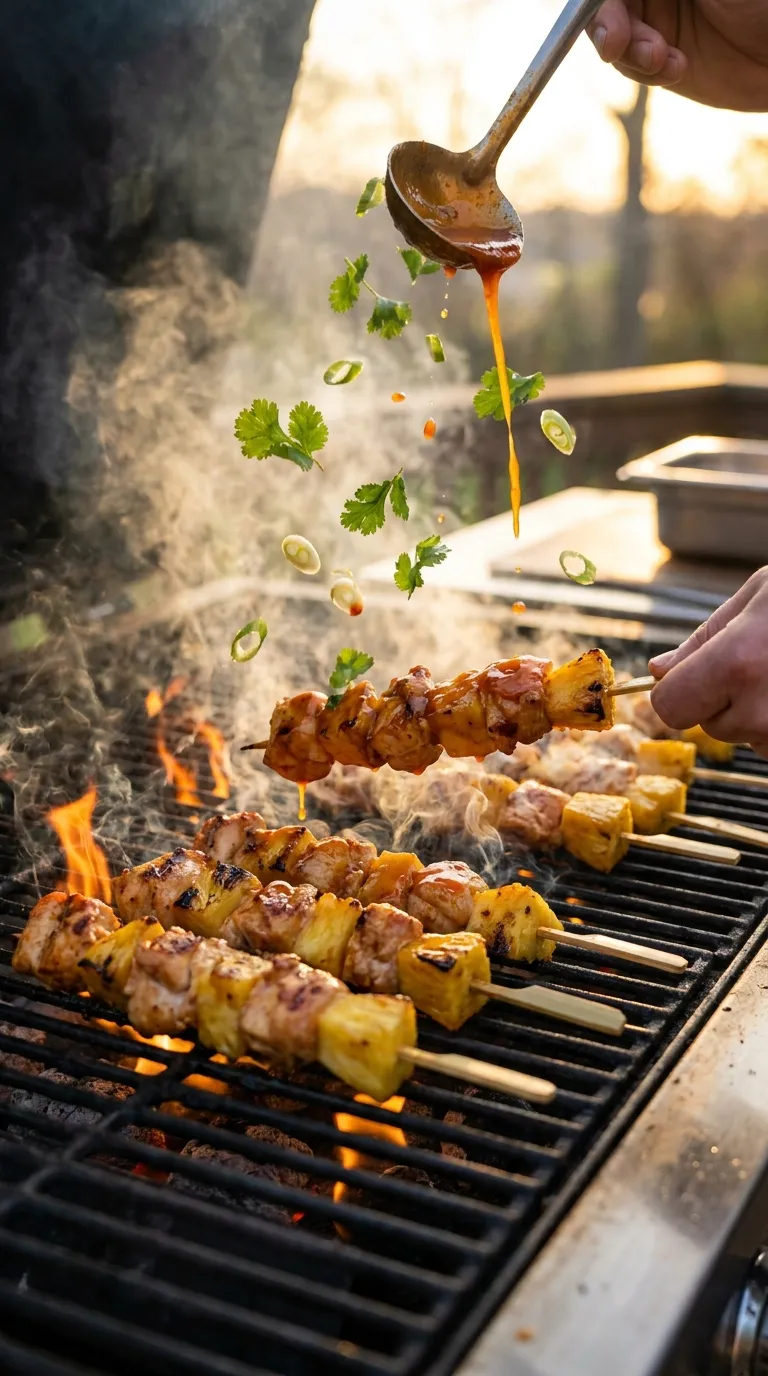 SPICY PINEAPPLE BANG BANG CHICKEN SKEWERS SUMMER OBSESSION 3 How to Make Spicy Pineapple Bang Bang Chicken Skewers