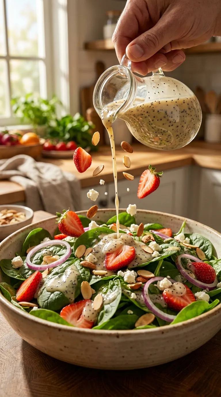 How to Make Strawberry Spinach Salad with Poppyseed Dressing