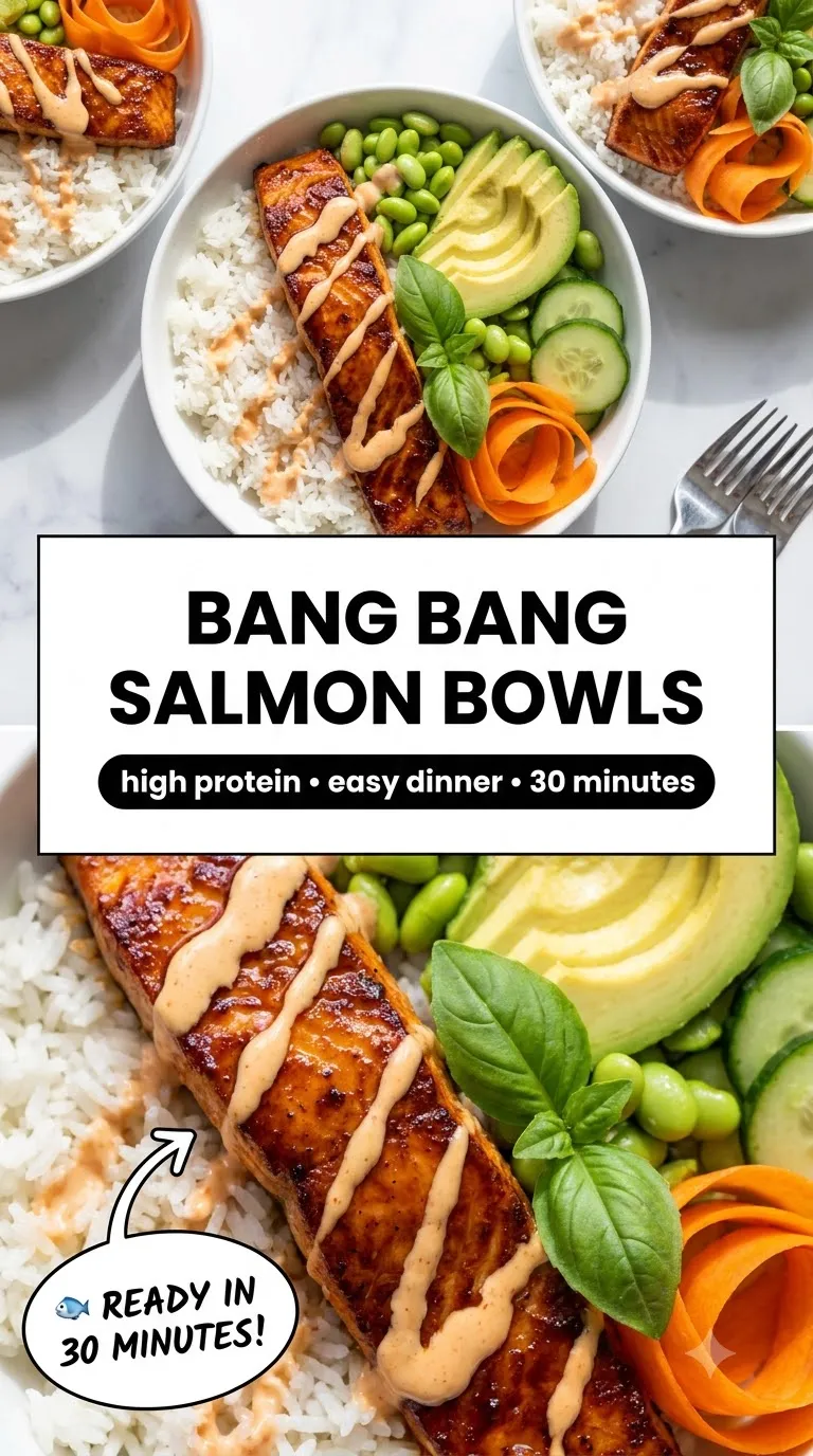 BANG BANG SALMON RICE BOWLS WITH CRUNCHY VEGGIES 2 Bang Bang Salmon Rice Bowls Recipe