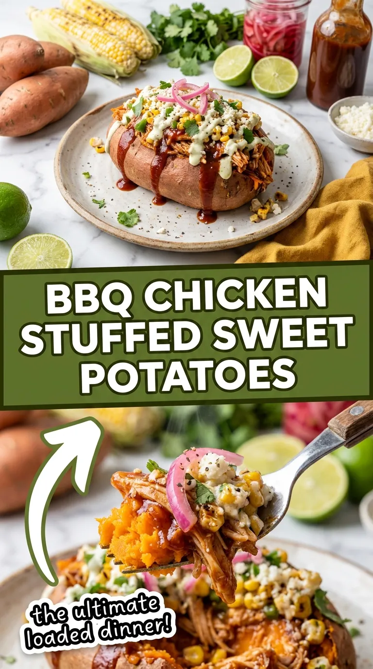 BBQ Chicken Stuffed Sweet Potatoes Recipe
