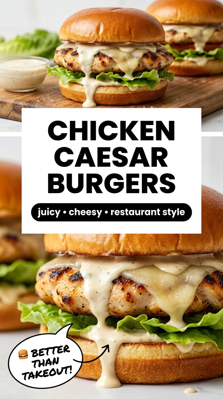Chicken Caesar Burgers Recipe