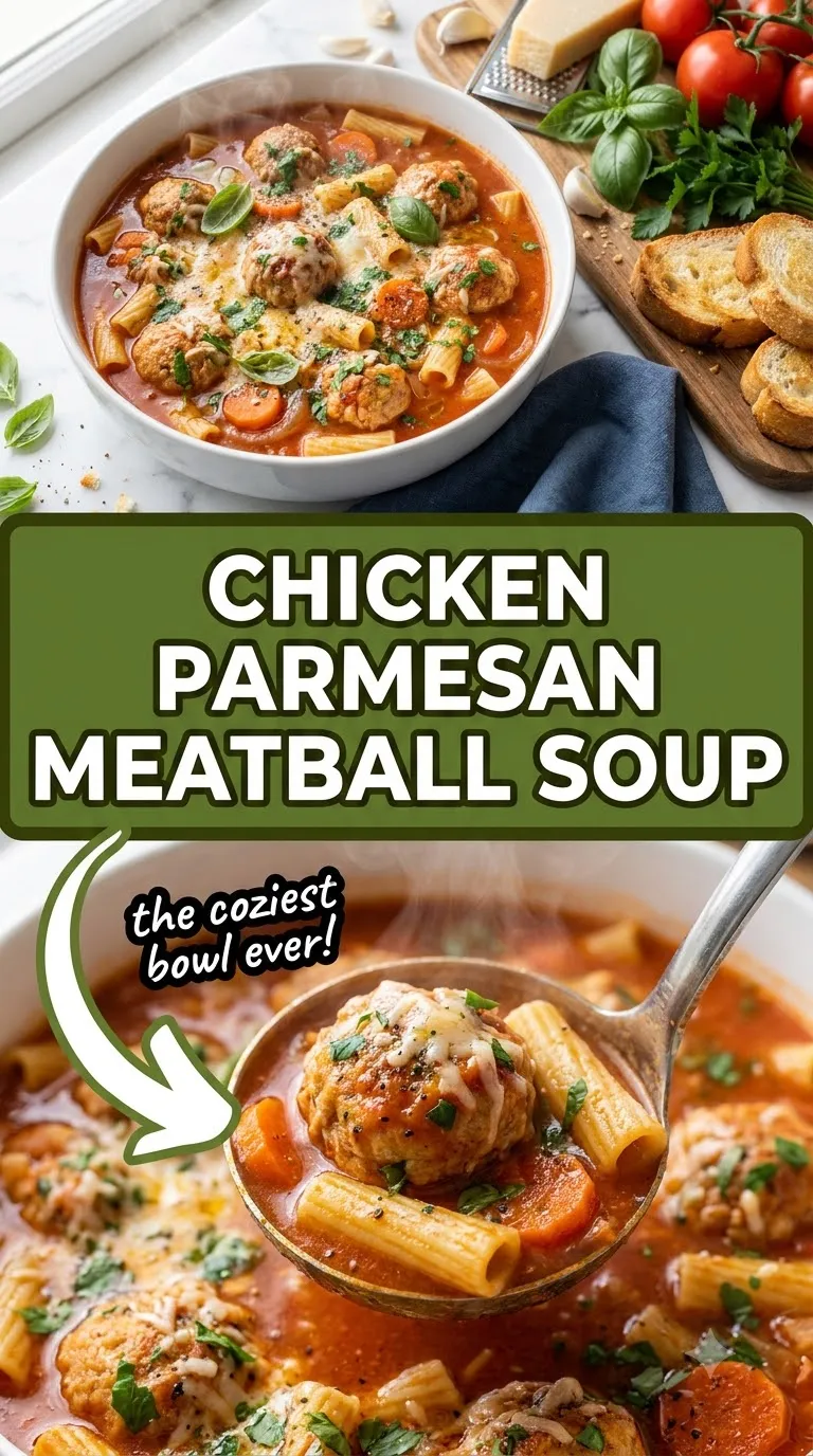 Chicken Parmesan Meatball Soup Recipe