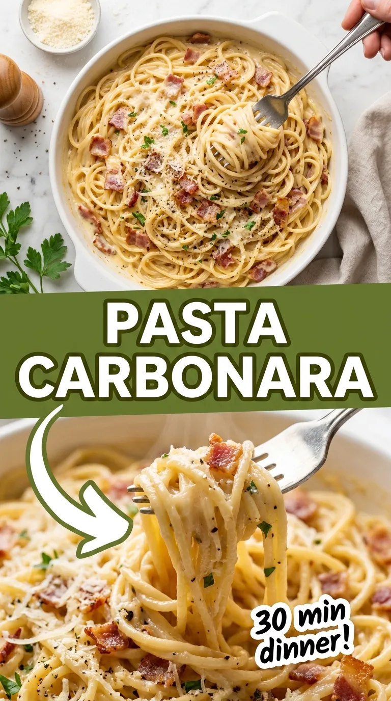 EFFORTLESS PASTA CARBONARA IN 30 MINUTES 4 Pasta Carbonara Recipe
