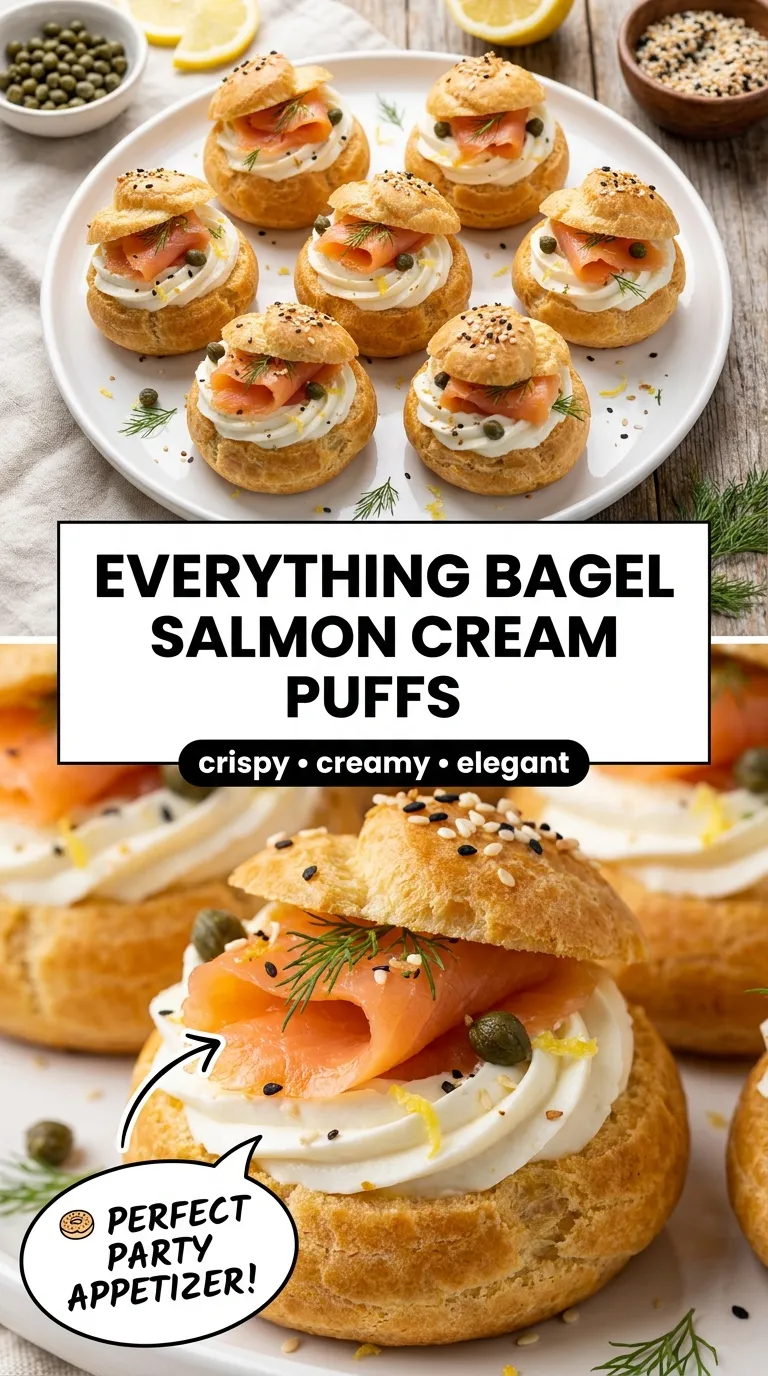 Everything Bagel Salmon Cream Puffs Recipe